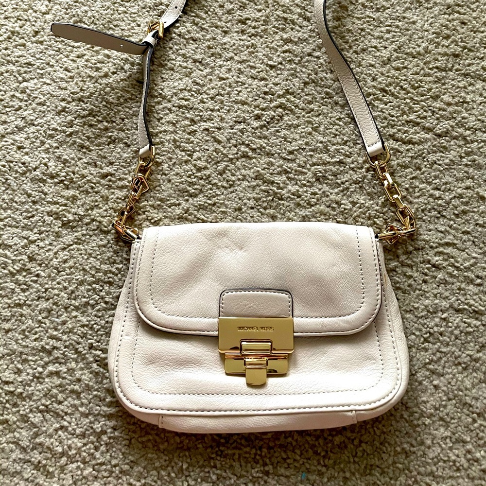 Cream leather Michael Kors crossbody